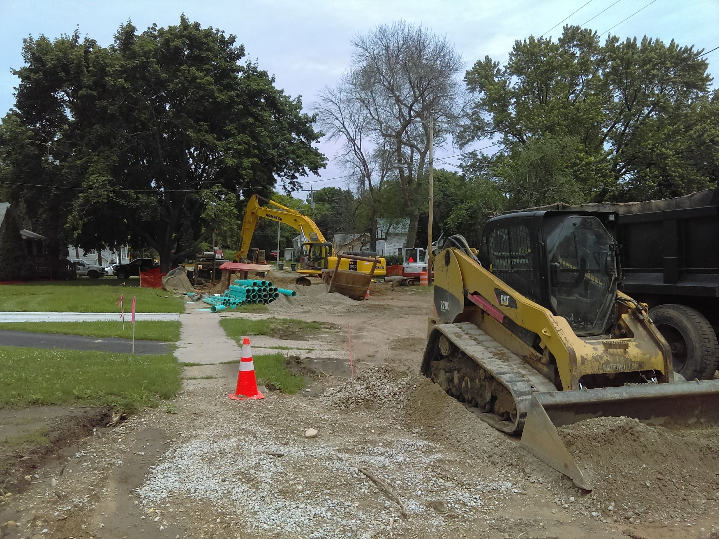 Construction Happening on a Street